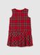 Girls' multicoloured check sleeveless dress, regular fit_0