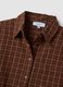 Brown checked pure cotton flannel shirt_1