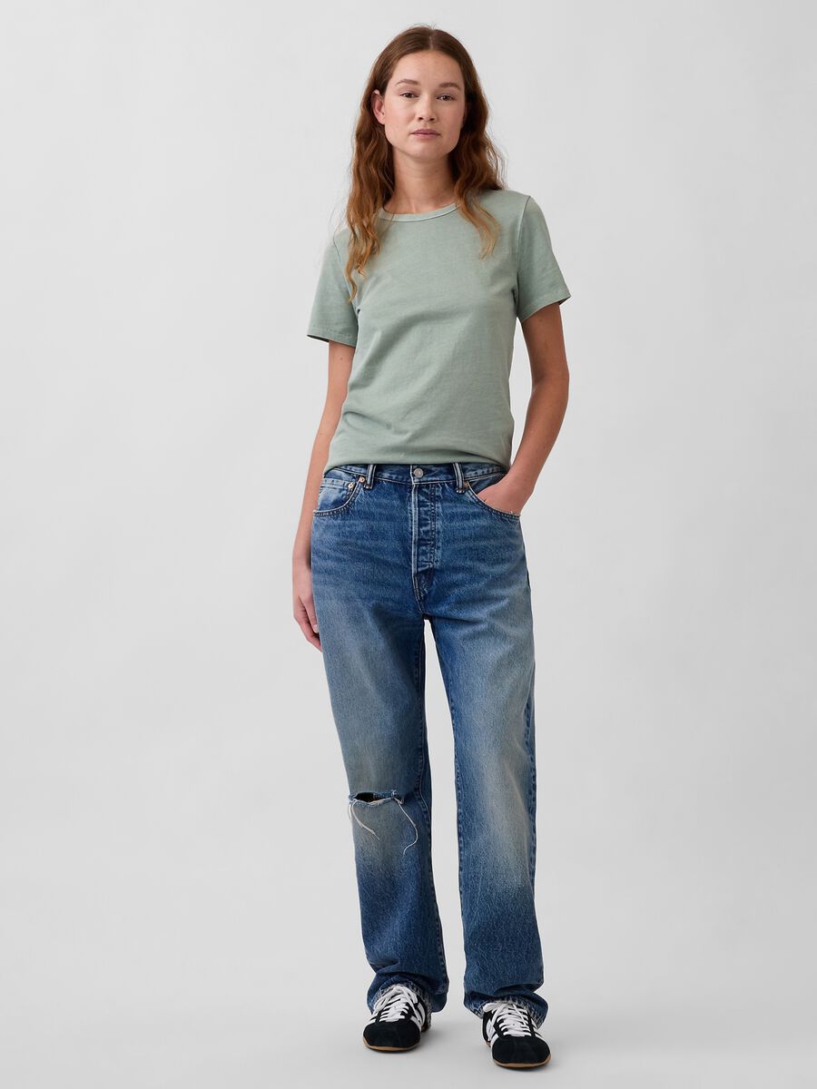 Crew Neck Pure Cotton T-shirt Regular Fit_2