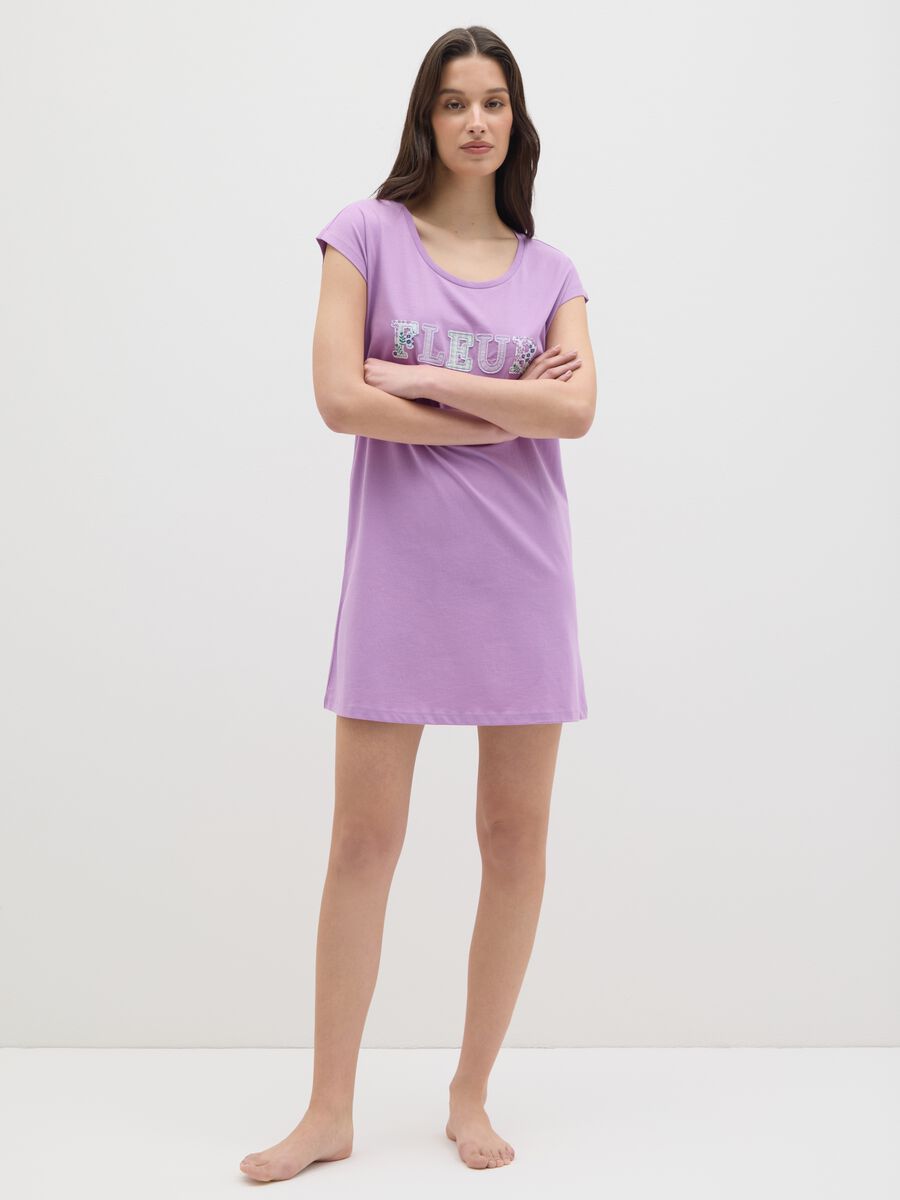 Purple cotton nightshirt_0