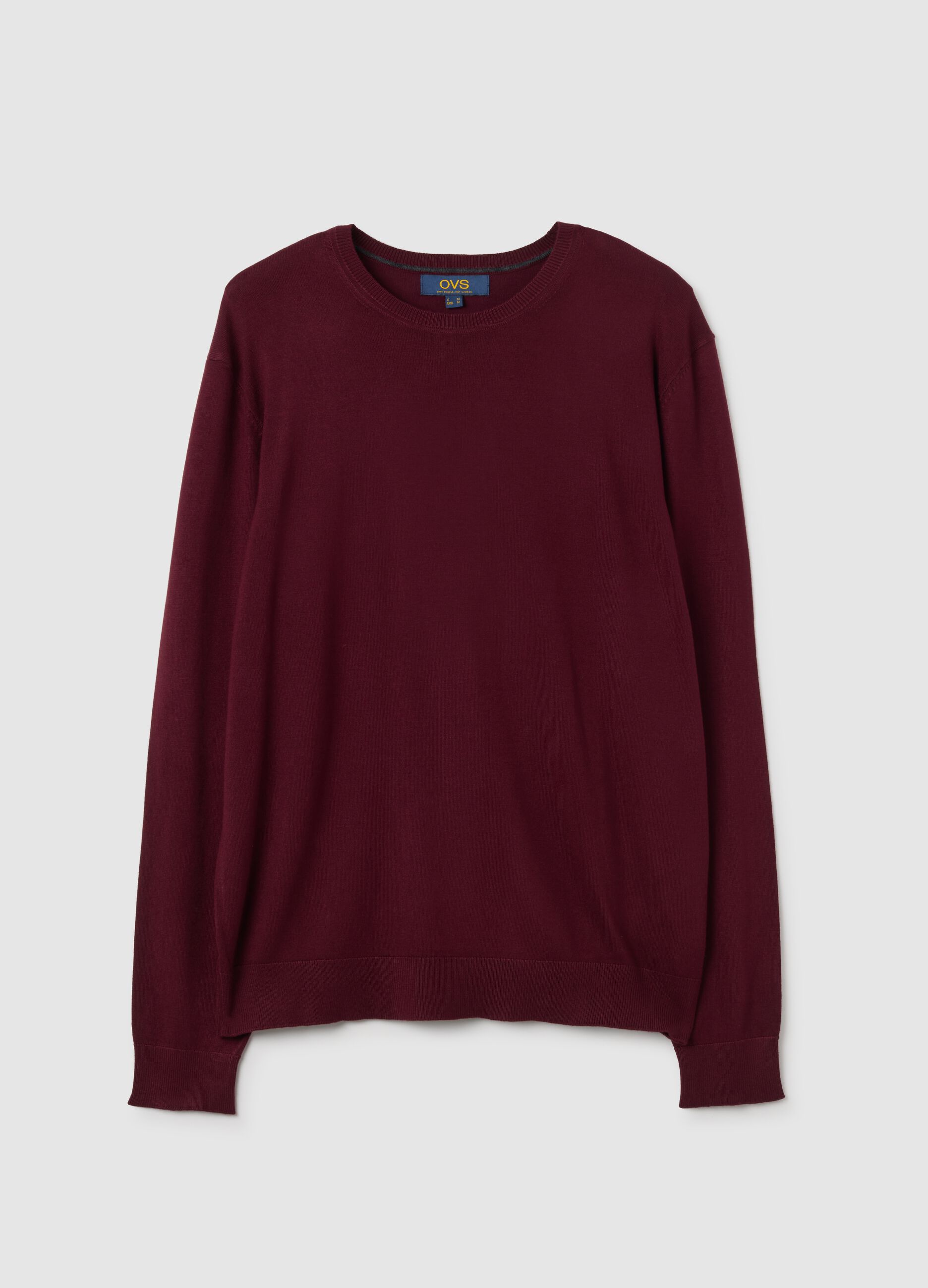Red viscose blend regular fit jumper