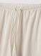 Beige stretch-fabric palazzo trousers_5
