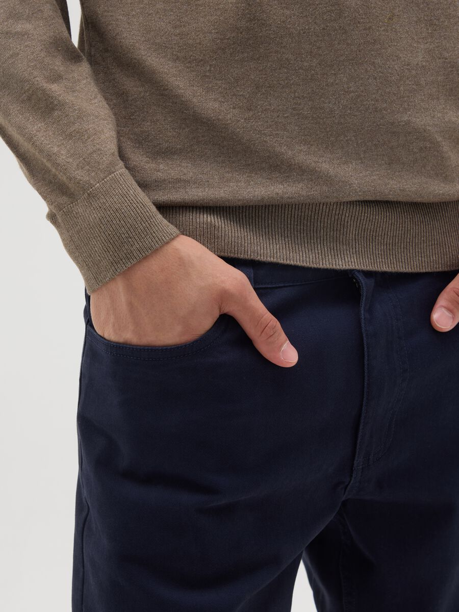 Brown regular fit viscose blend jumper_3