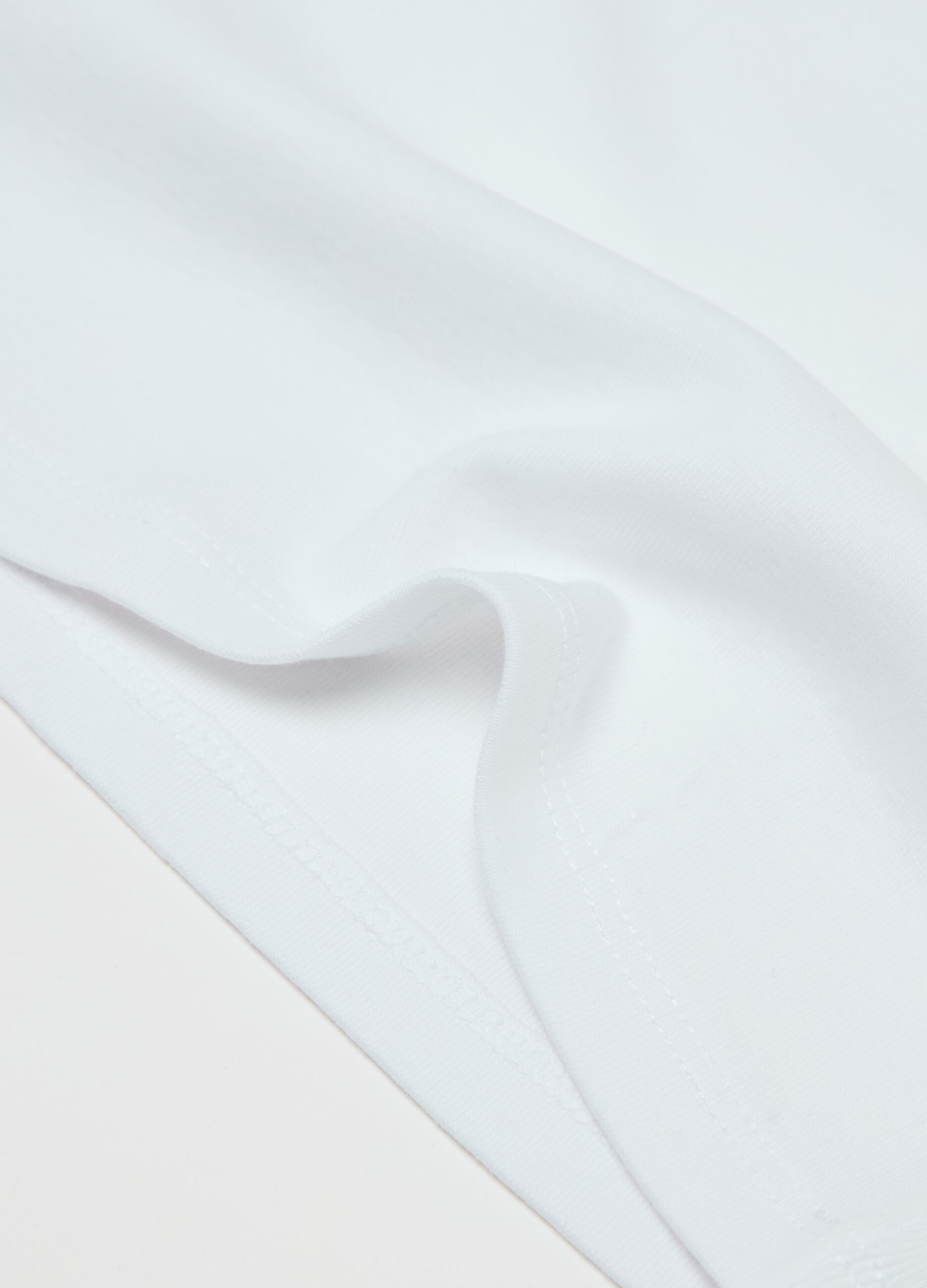 Bipack canotte in cotone bio con fiocchetto