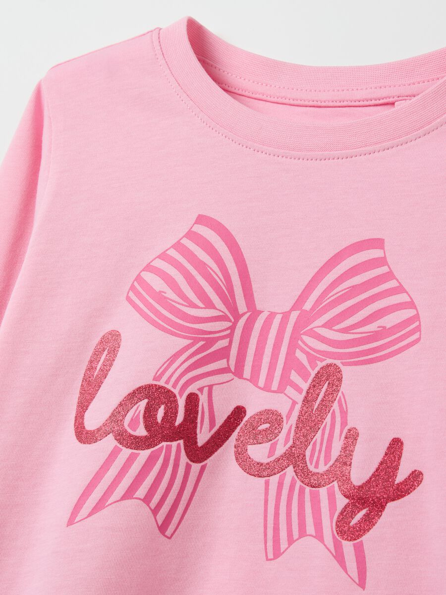 "Lovely" T-shirt with long sleeves in cotton_2