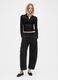 Wide Black Cotton Trousers_0