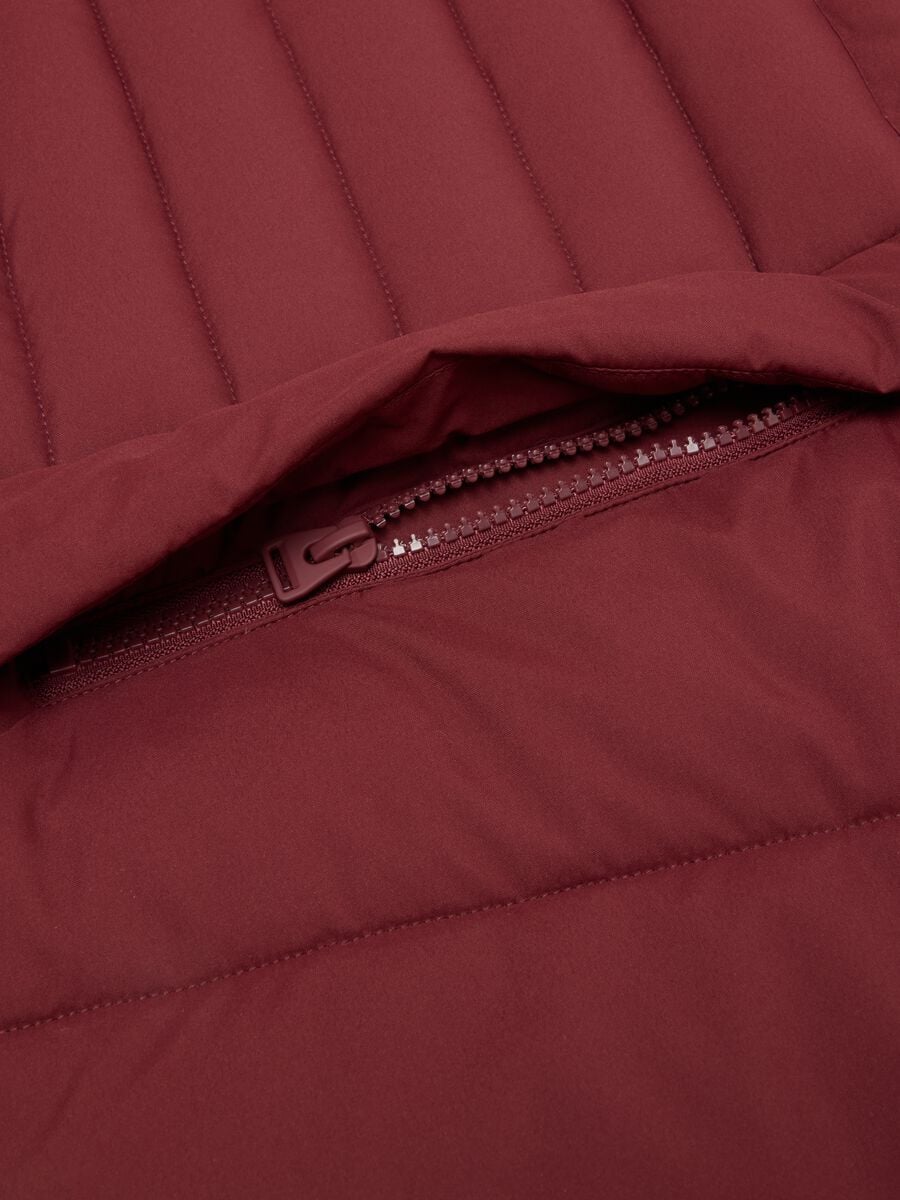Giacca imbottita rossa con zip e collo alto ALTAVIA STUDIO_7
