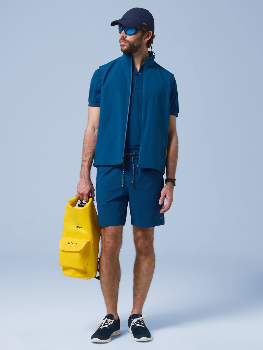 ALTAVIA SAILING blue windproof gilet in stretch fabric with zip_0