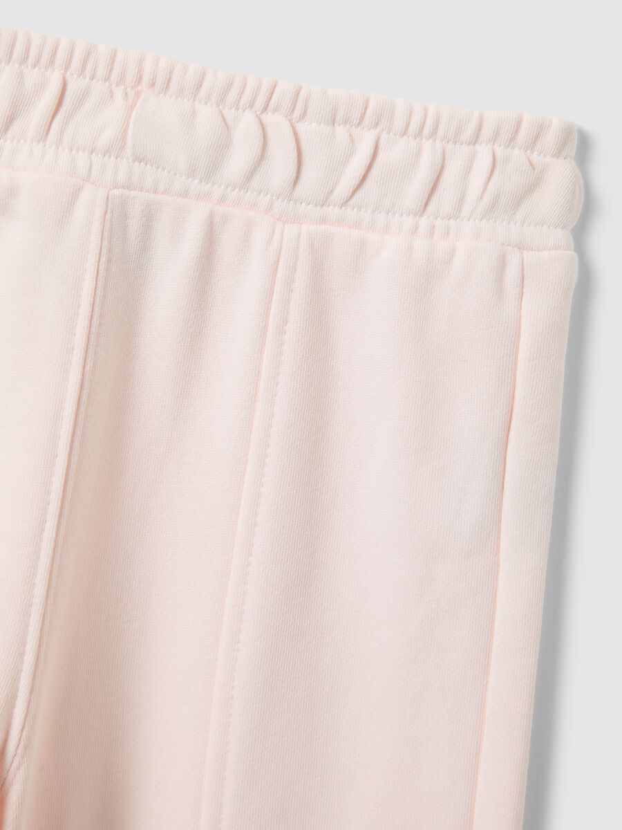 Set felpa pantalone in misto cotone rosa da bambina con Stitch&Angel_2