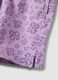 Purple pure cotton shorts with floral print_3