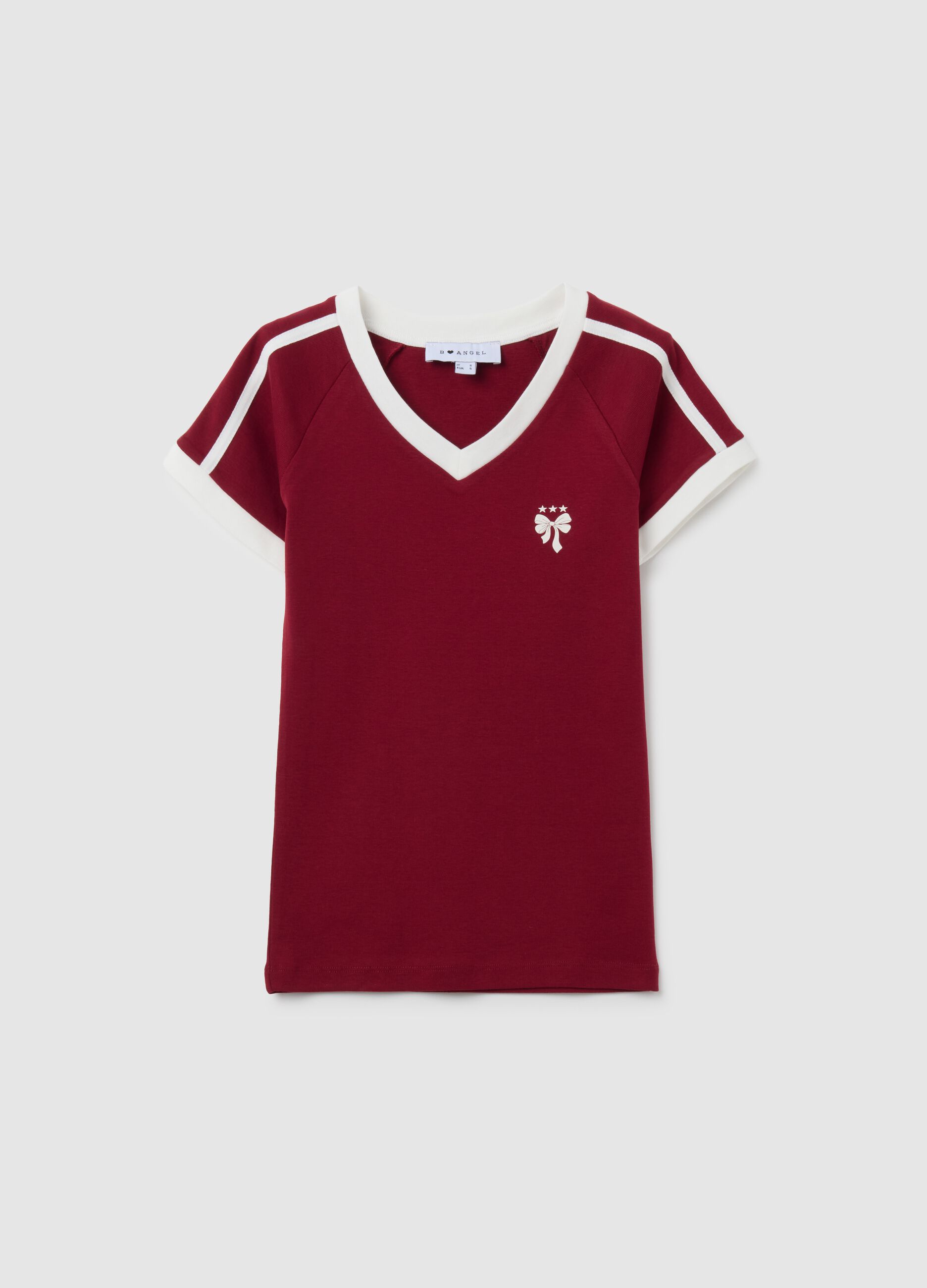 Multicolour pure cotton fitted T-shirt