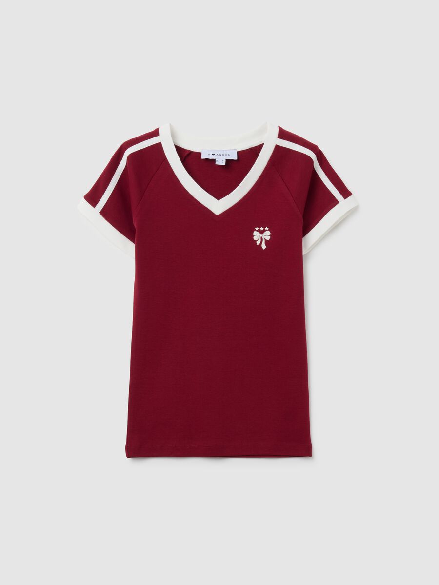 T-shirt in puro cotone multicolor fitted_4