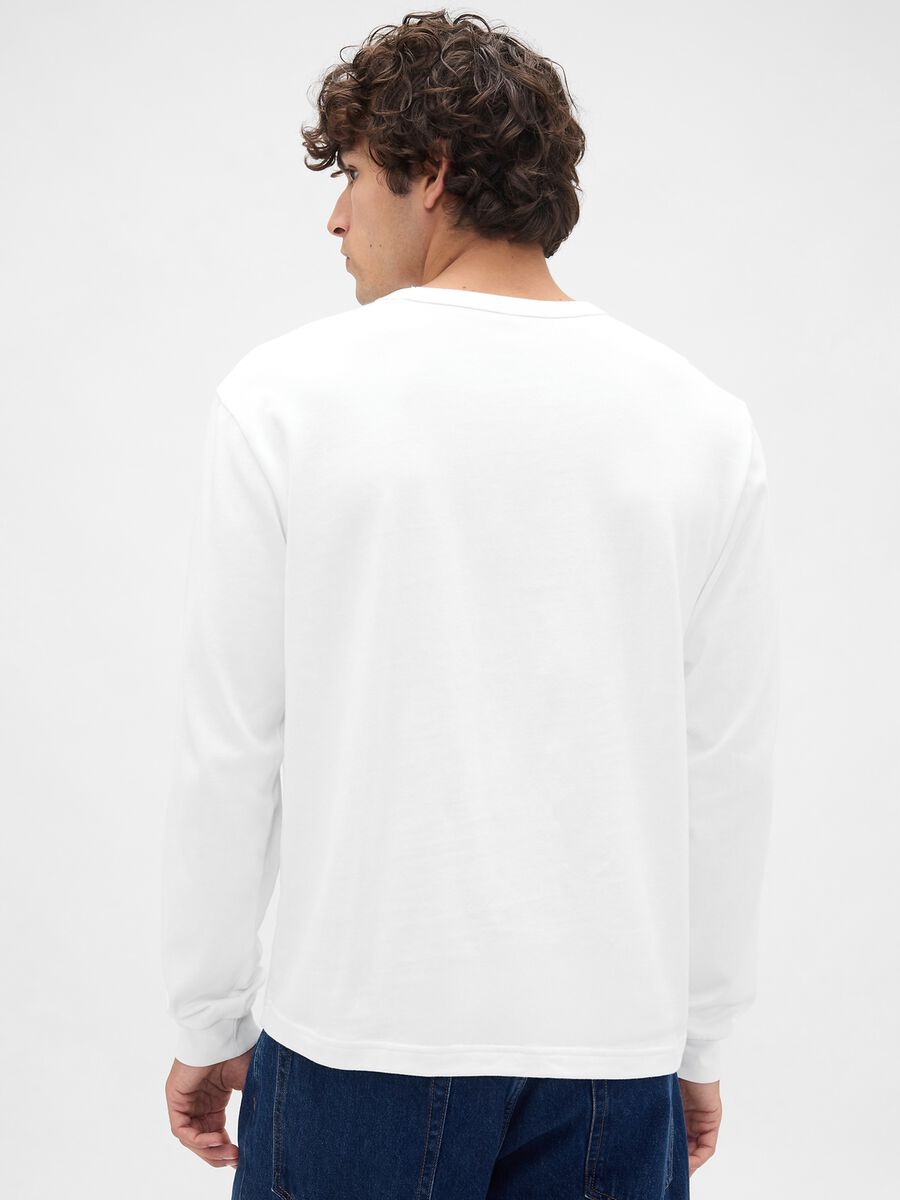 White Cotton Long Sleeve Top_1