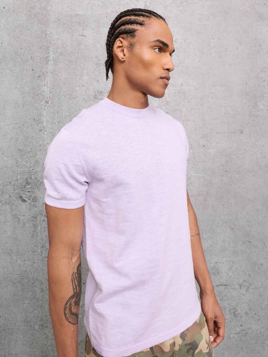 Knit T-shirt Pastel Lilac_2