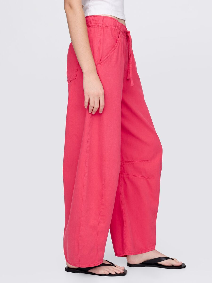 Pink Lyocell and cotton trousers_3