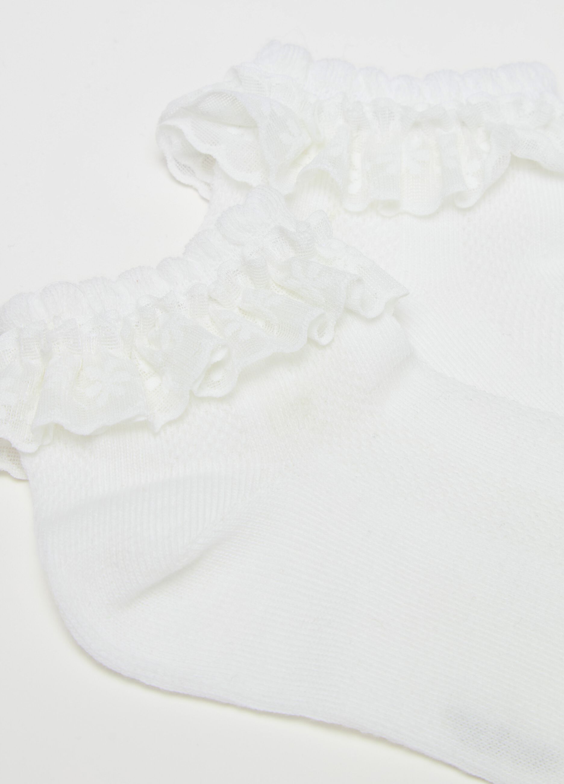 Calze corte con tulle
