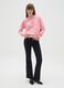 Pink cotton blend sweatshirt regular fit with embroidery and crew neck_0