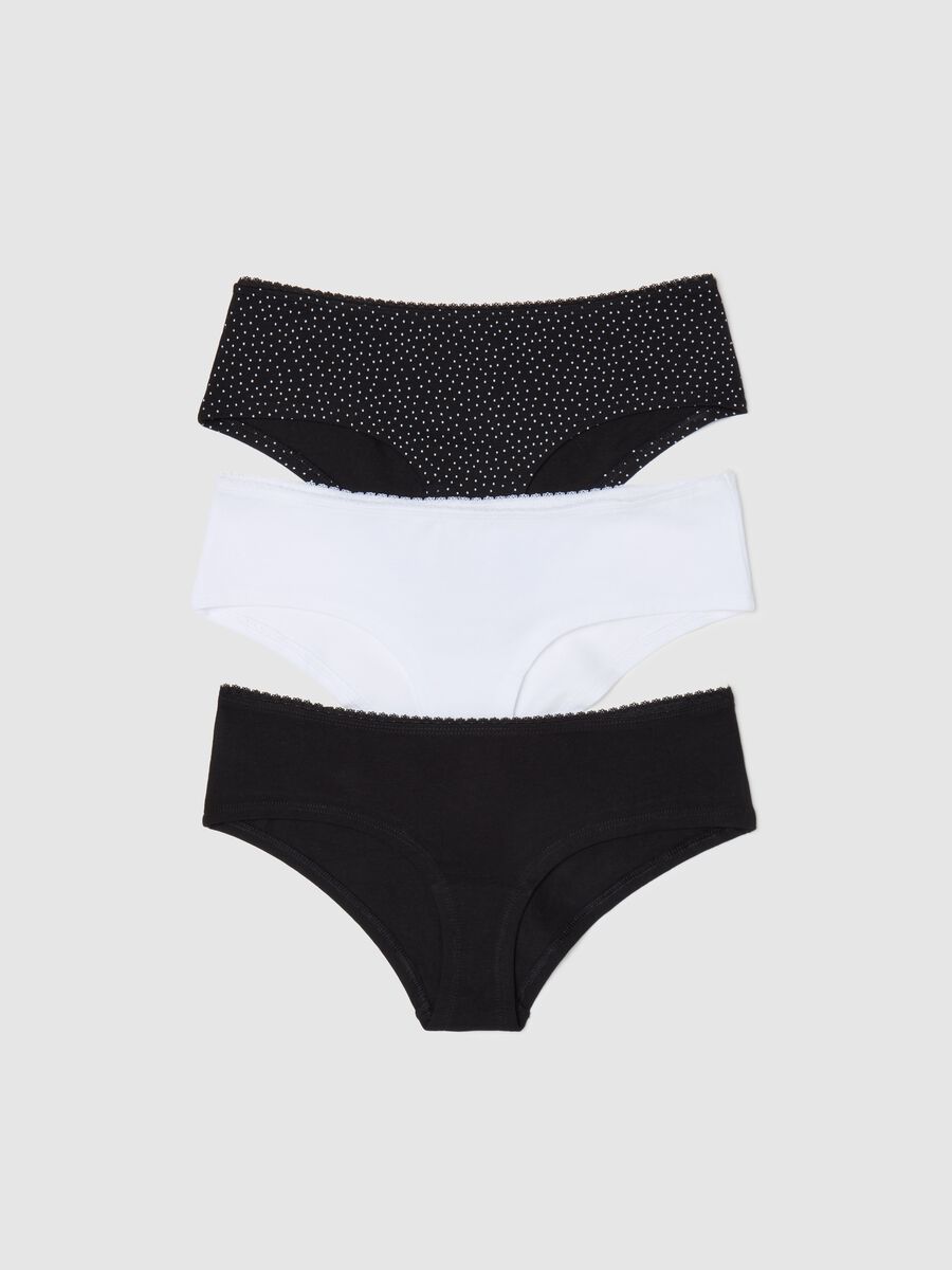 Three-pack French knickers with lace_4