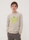 Grey pure organic cotton printed T-shirt for boys_1