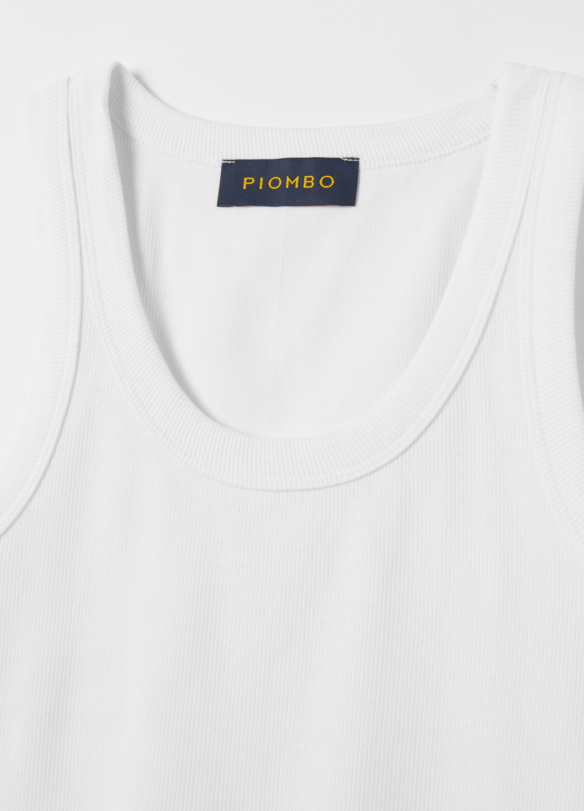 White ribbed tank top