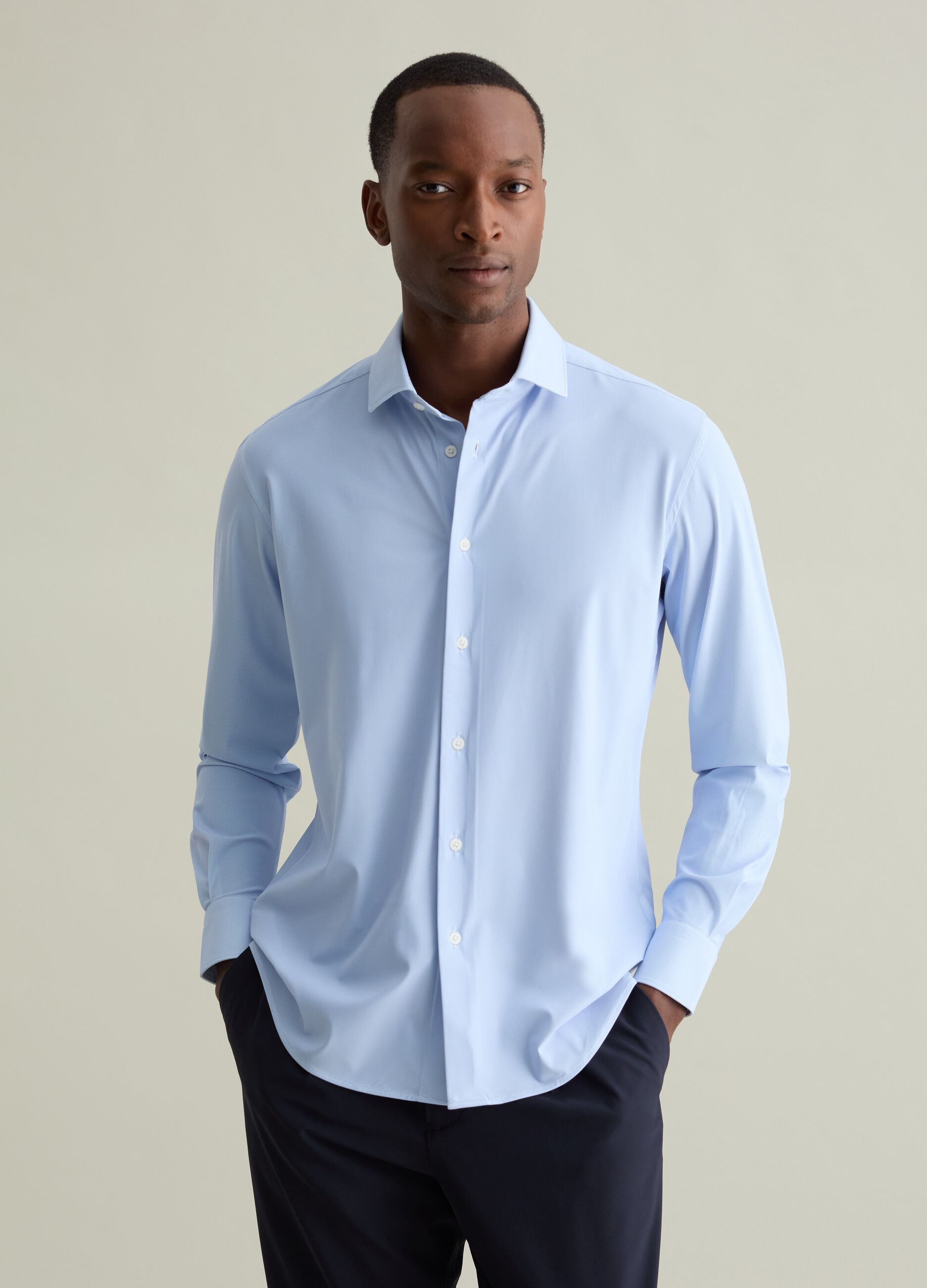 Regular-fit shirt in technical fabric
