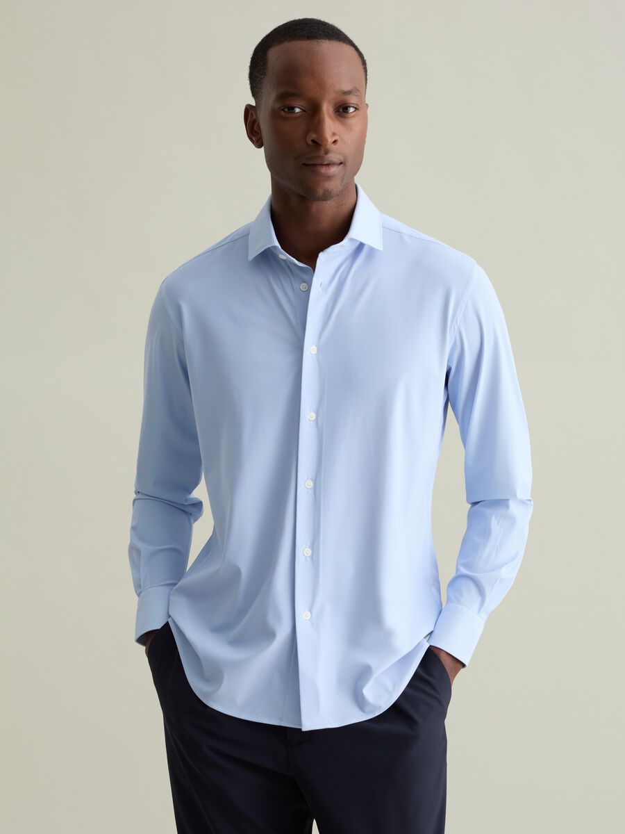 Regular-fit shirt in technical fabric_0