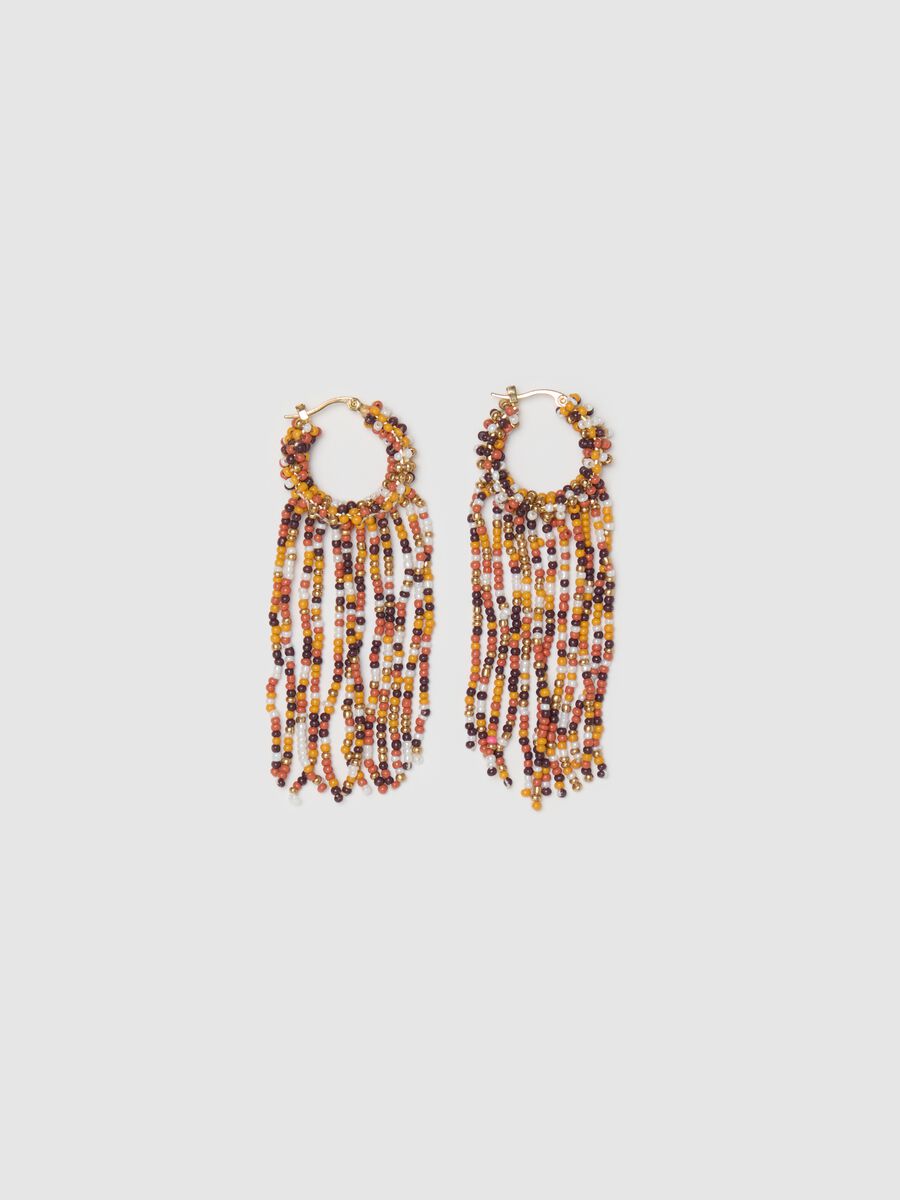 Women's multicolour glass earrings with beads_0