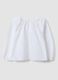 White pure cotton blouse with embroidery and gathered neckline for girls_1