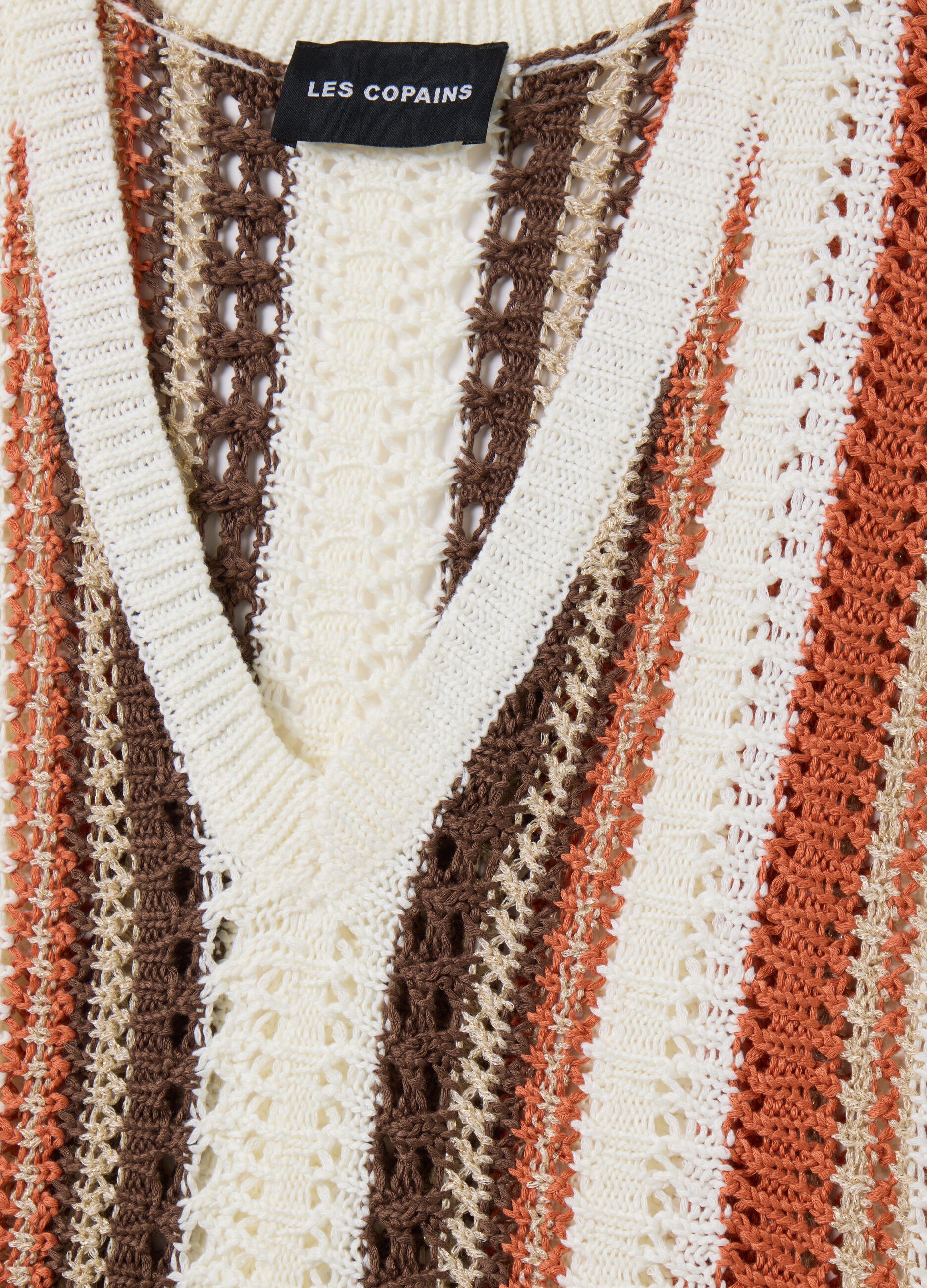 Gilet da donna multicolor regular fit con scollo rotondo
