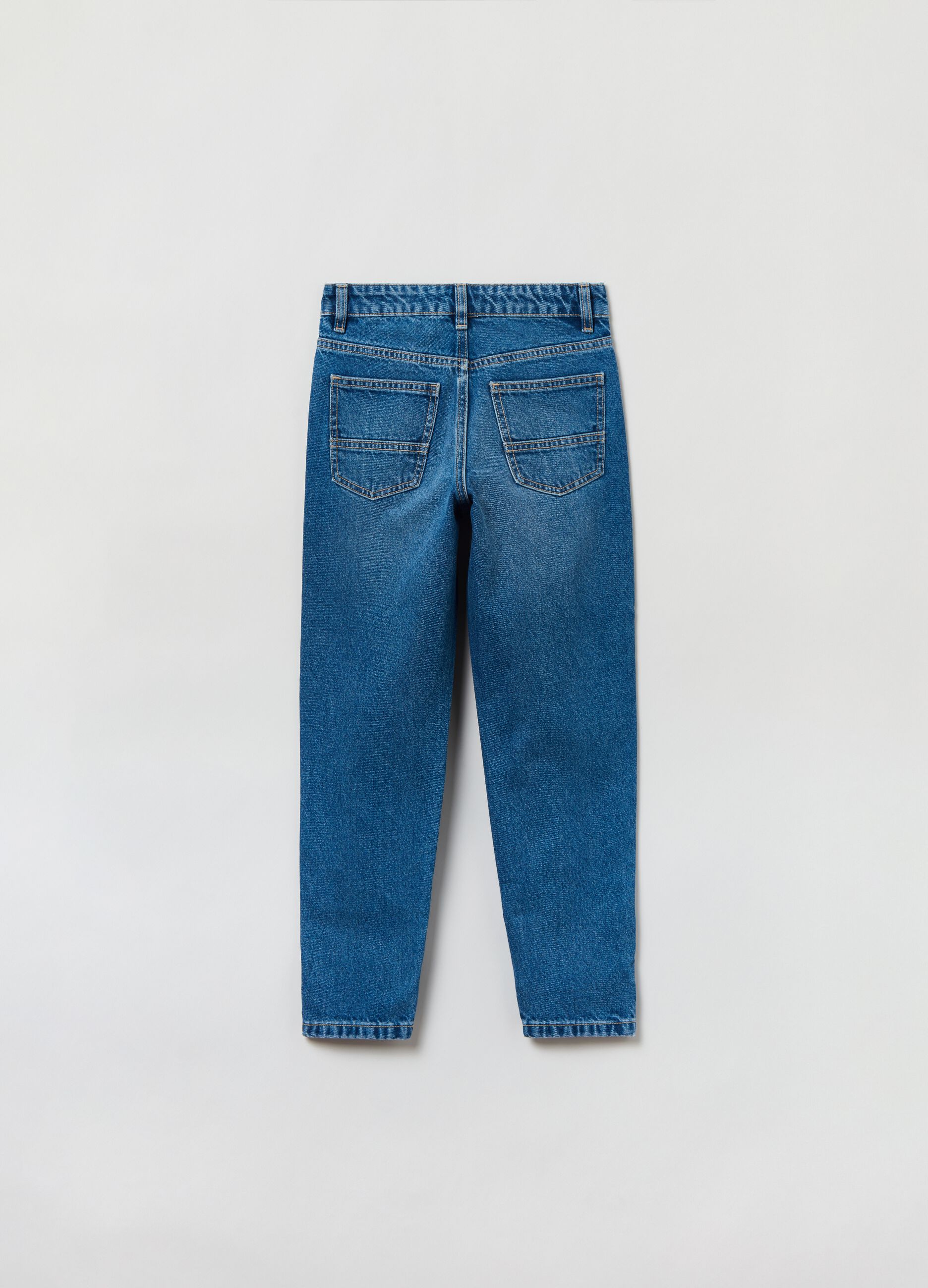 Jeans mom fit in cotone_1