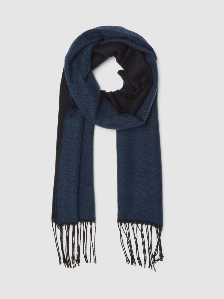 Sciarpa multicolor con frange_0