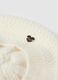 Girls' White Beret with Pom Pom_1