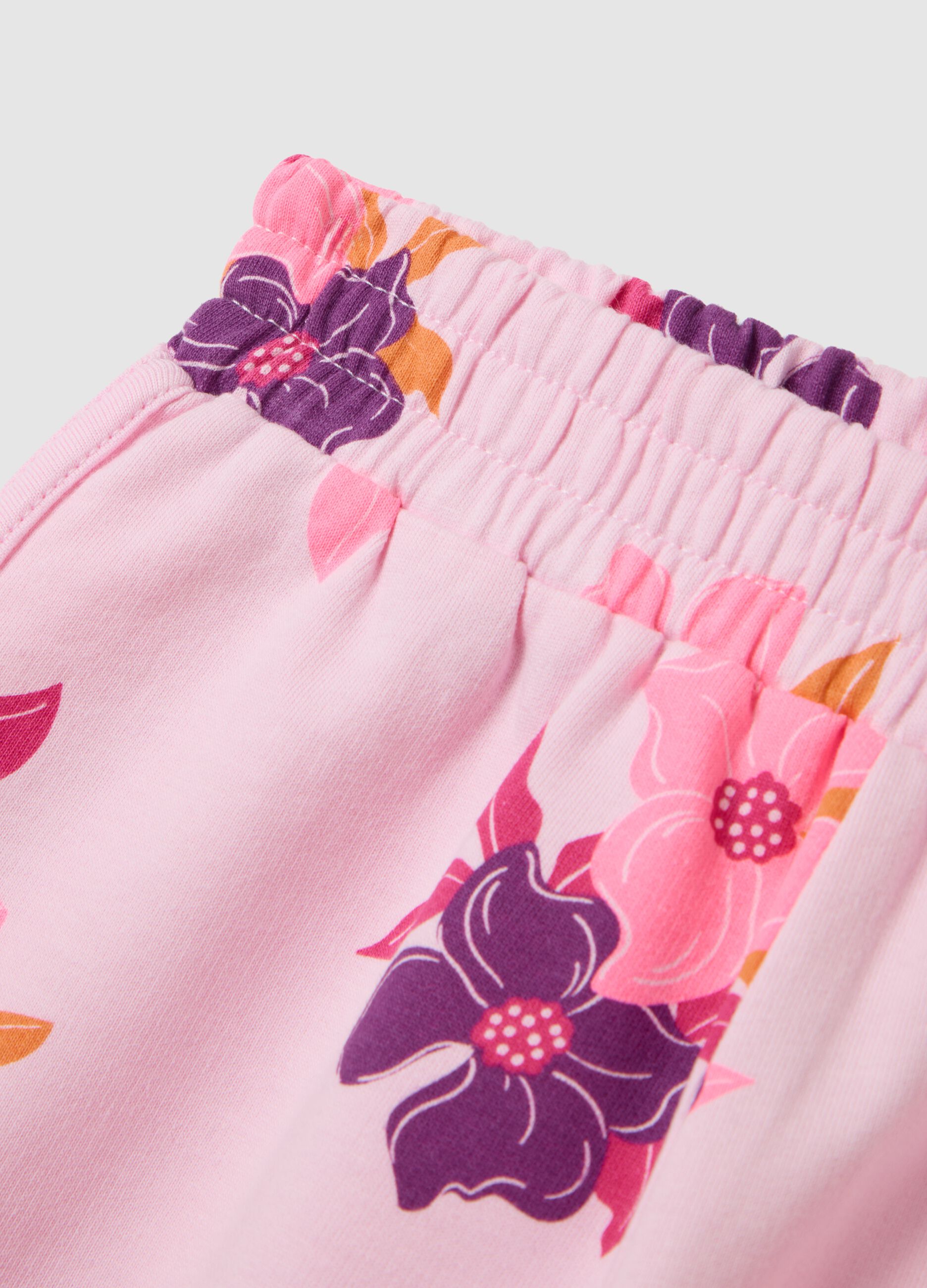Shorts da bambina in puro cotone multicolor regular fit