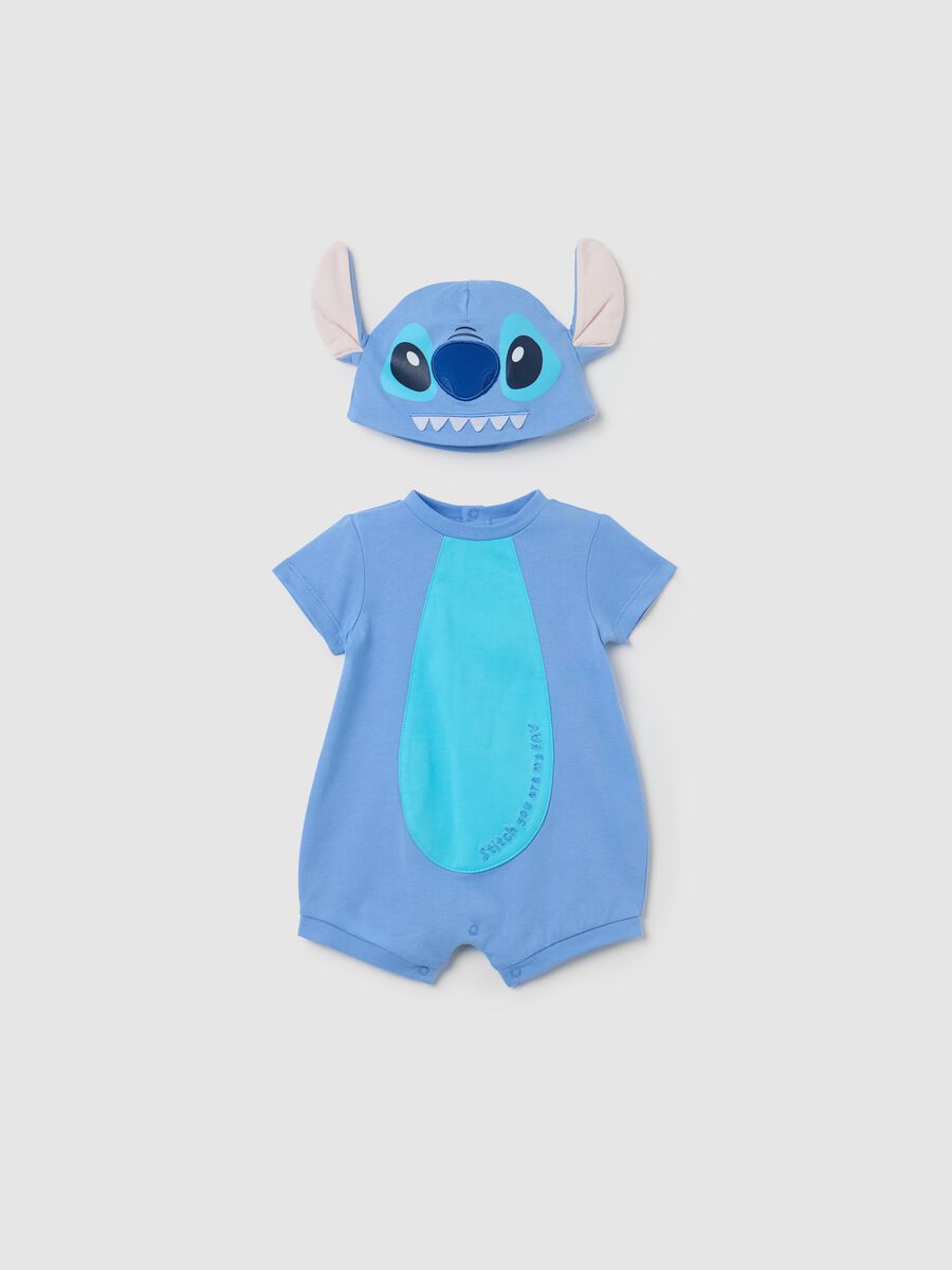 Organic Cotton Baby Romper Light Blue_0