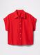 Red shirt in linen and viscose_3