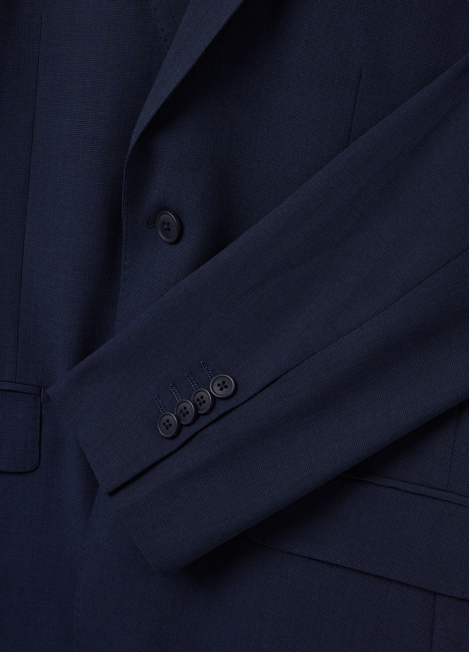 Blazer monopetto slim fit con micro trama