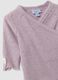 Purple organic cotton wrapover babygrow for baby girl_2