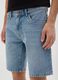Men&rsquo;s grey denim slim fit shorts in 100% cotton_2