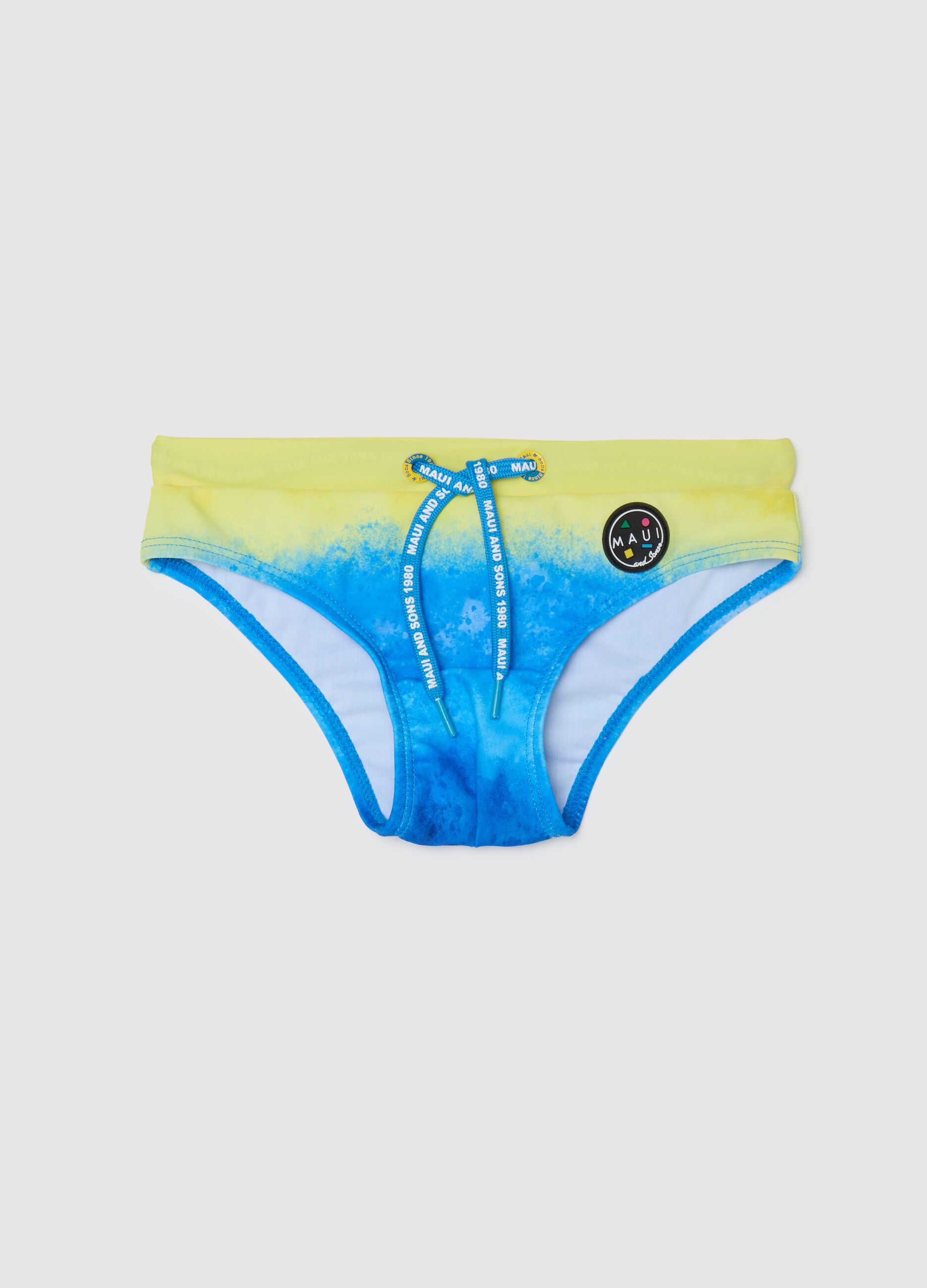 Children's multi-colour elasticated slip briefs with adjustable drawstrings