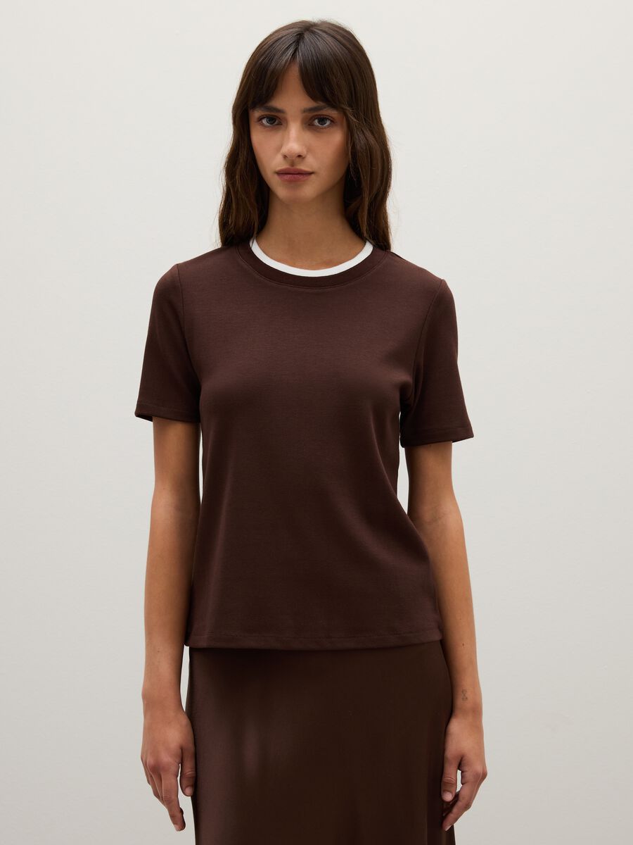 T-shirt nera regular fit_0