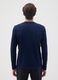 Blue pure cotton regular fit sweater_2
