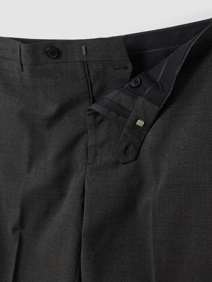 Grey slim-fit formal trousers in stretch viscose_2