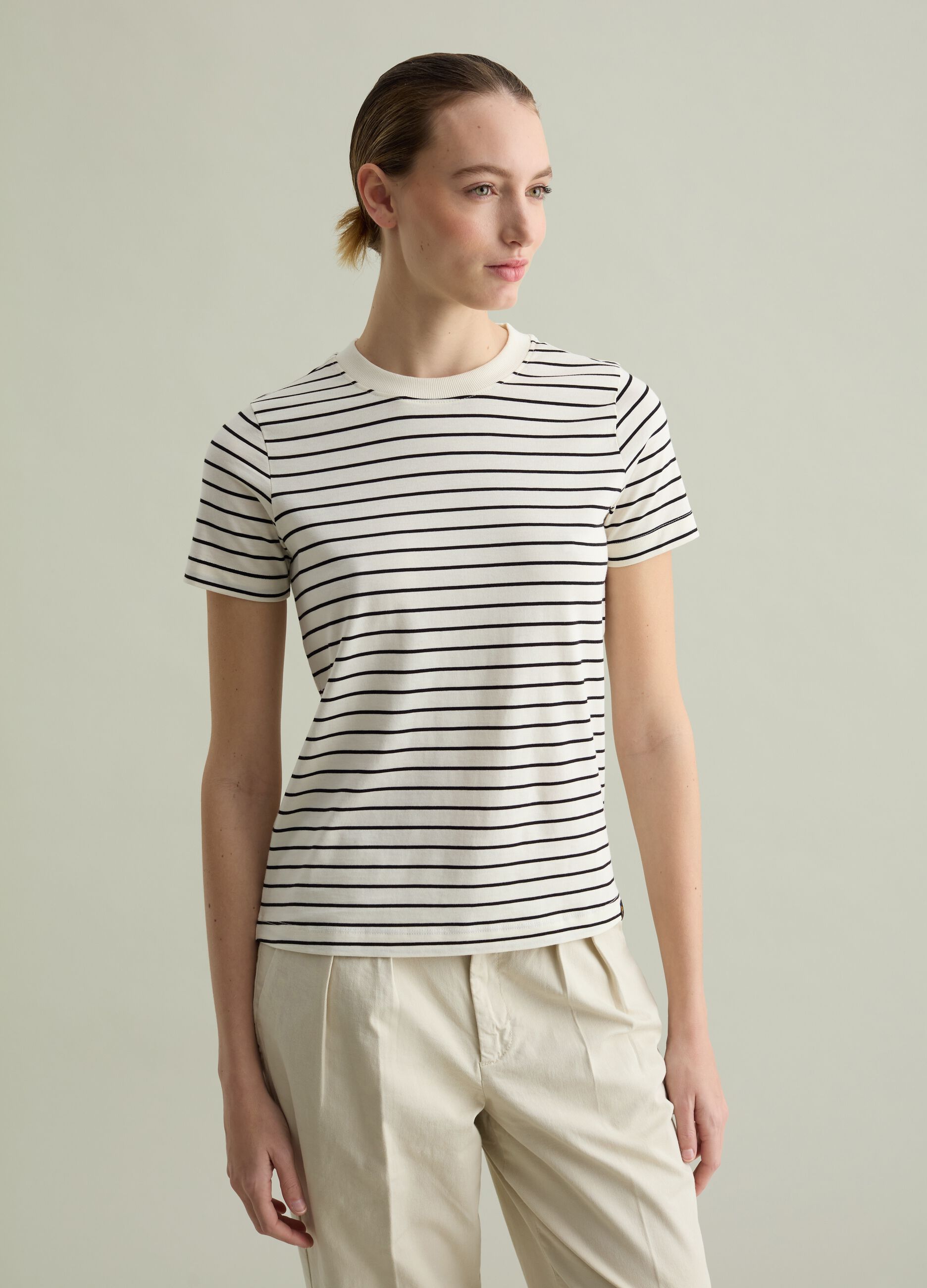 Striped Supima cotton T-shirt
