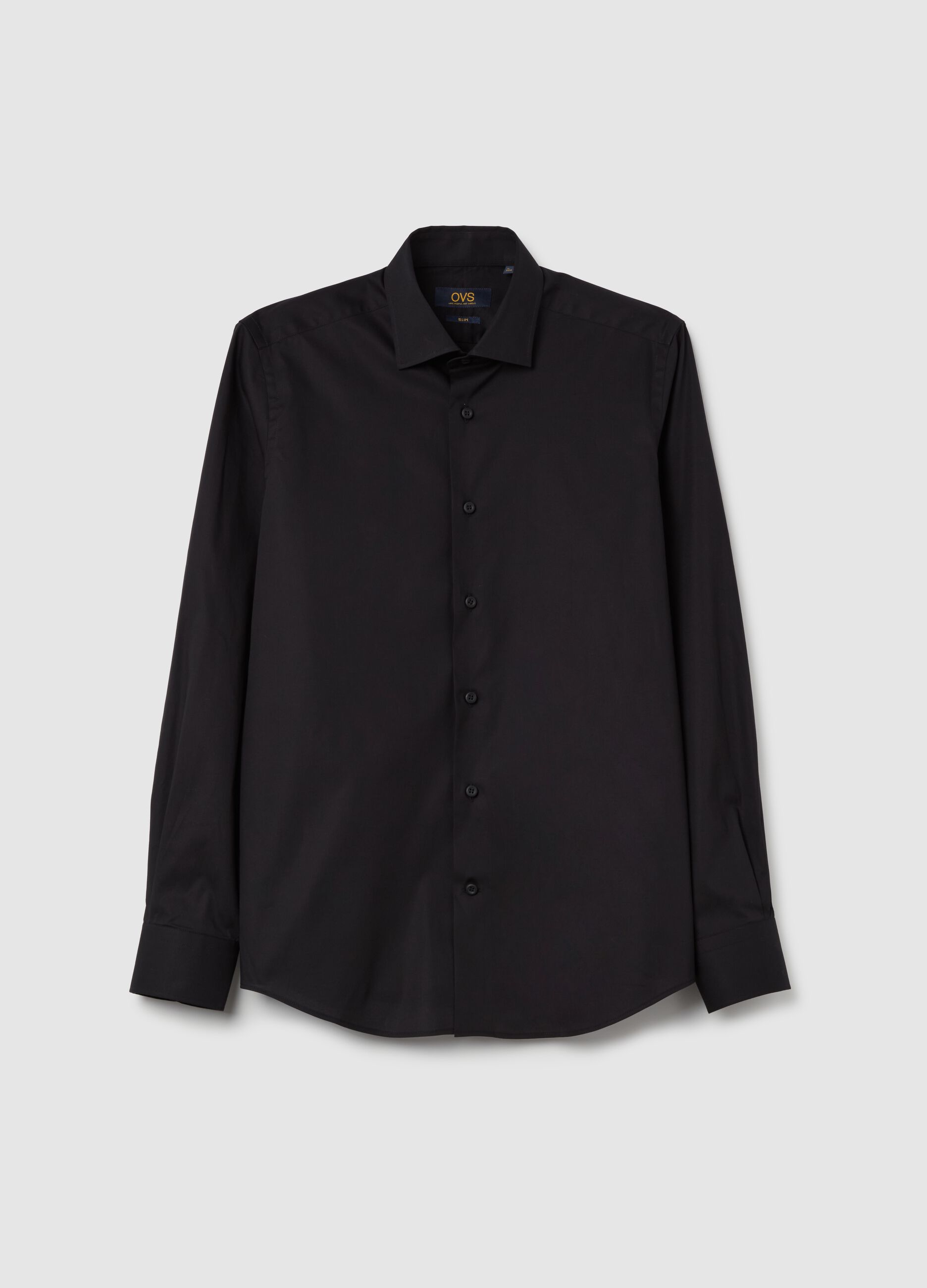 Camicia slim fit in cotone stretch