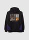 Black cotton blend hoodie with Phoenix Suns print_4