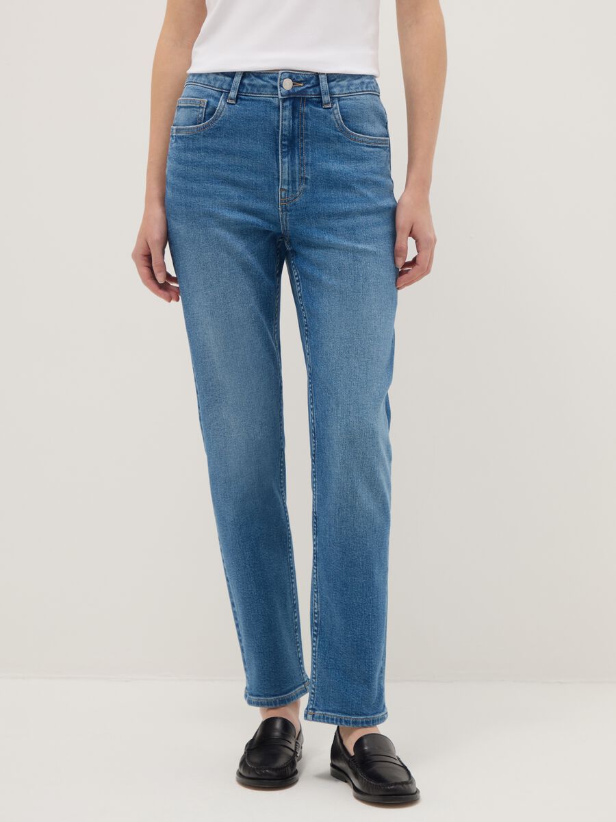 Slim fit stretch cotton blue jeans_1