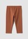 Brown organic stretch cotton leggings_0