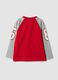 Red pure cotton crew-neck raglan T-shirt for boys_1