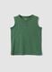 Green pure cotton vest top with buttons_0