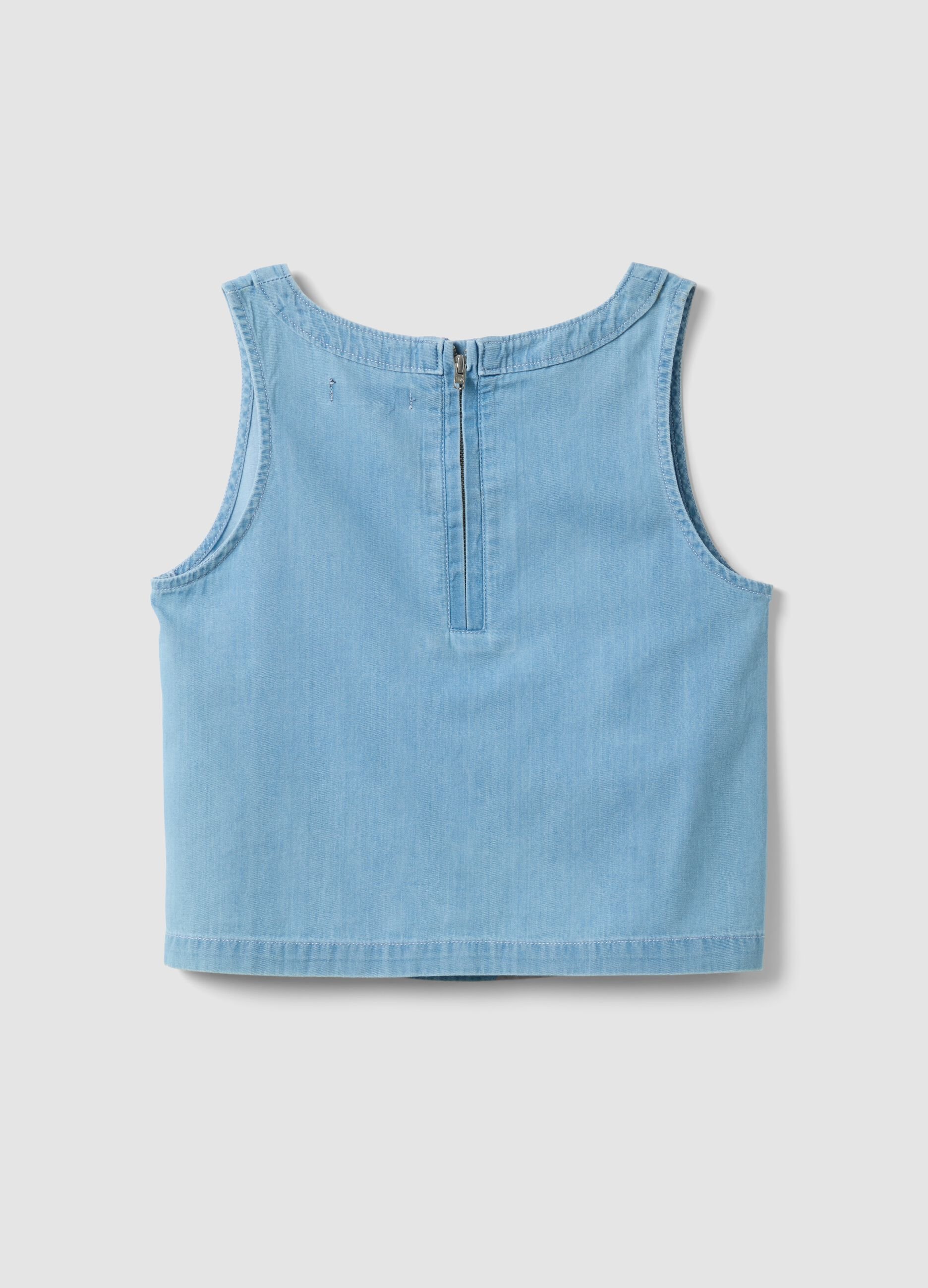 Blue pure cotton blouse